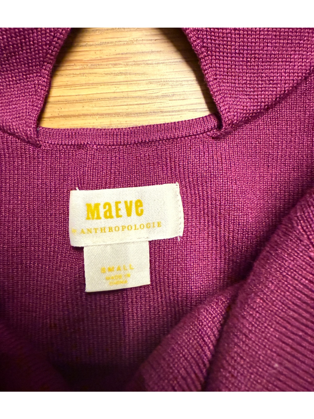 Maeve | Anthropologie | Square Neck Bow-Back Knit Tank Top - Plum | Size S - Picture 7 of 10